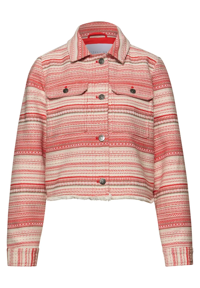 Studio Short Boucle Jkt, torch red