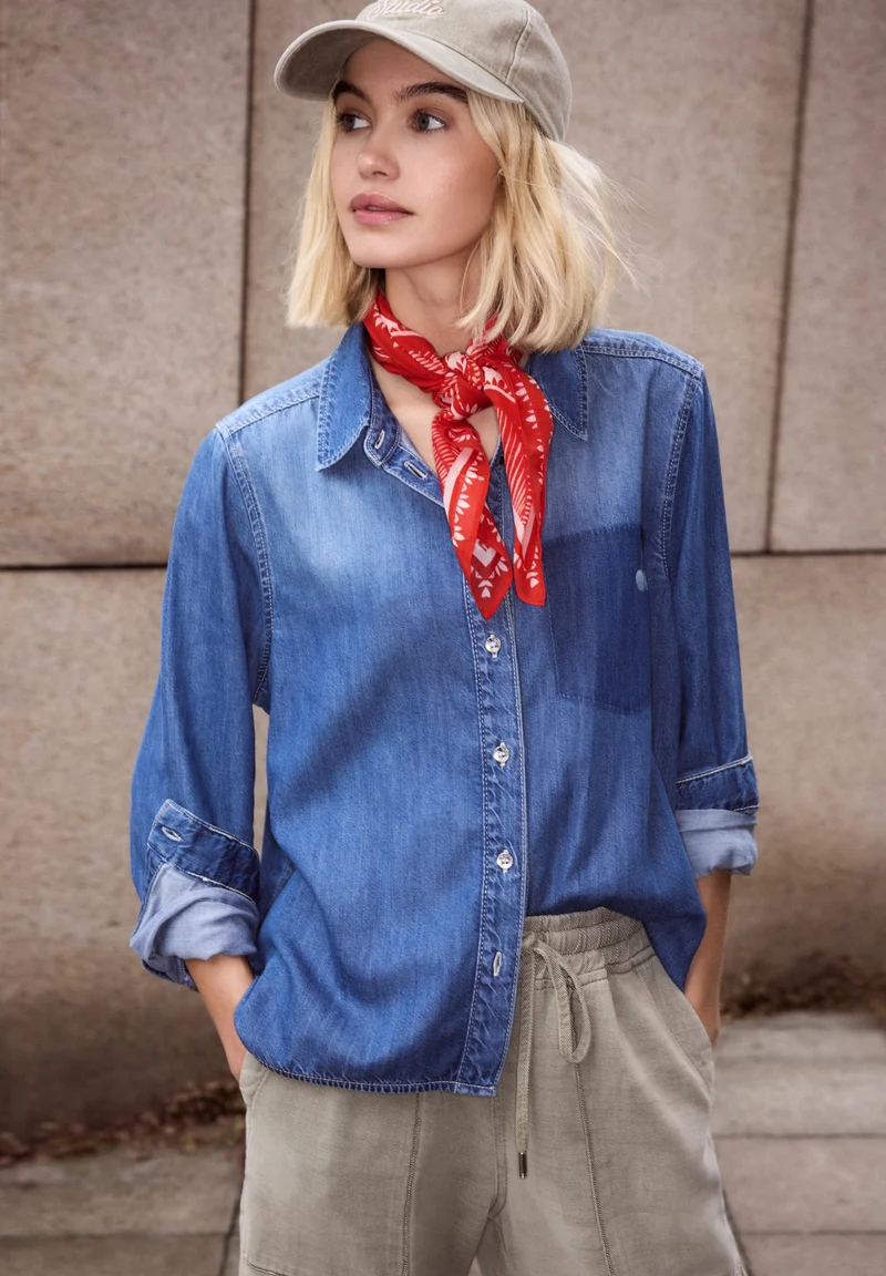 Printed Cotton Bandana_Red, torch red