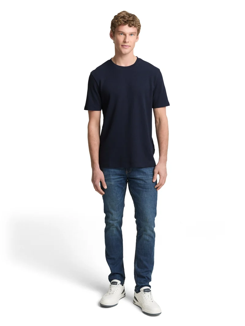 structured t-shirt, sky captain blue