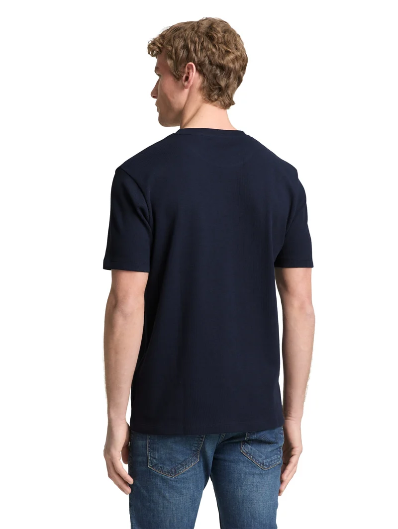 structured t-shirt, sky captain blue