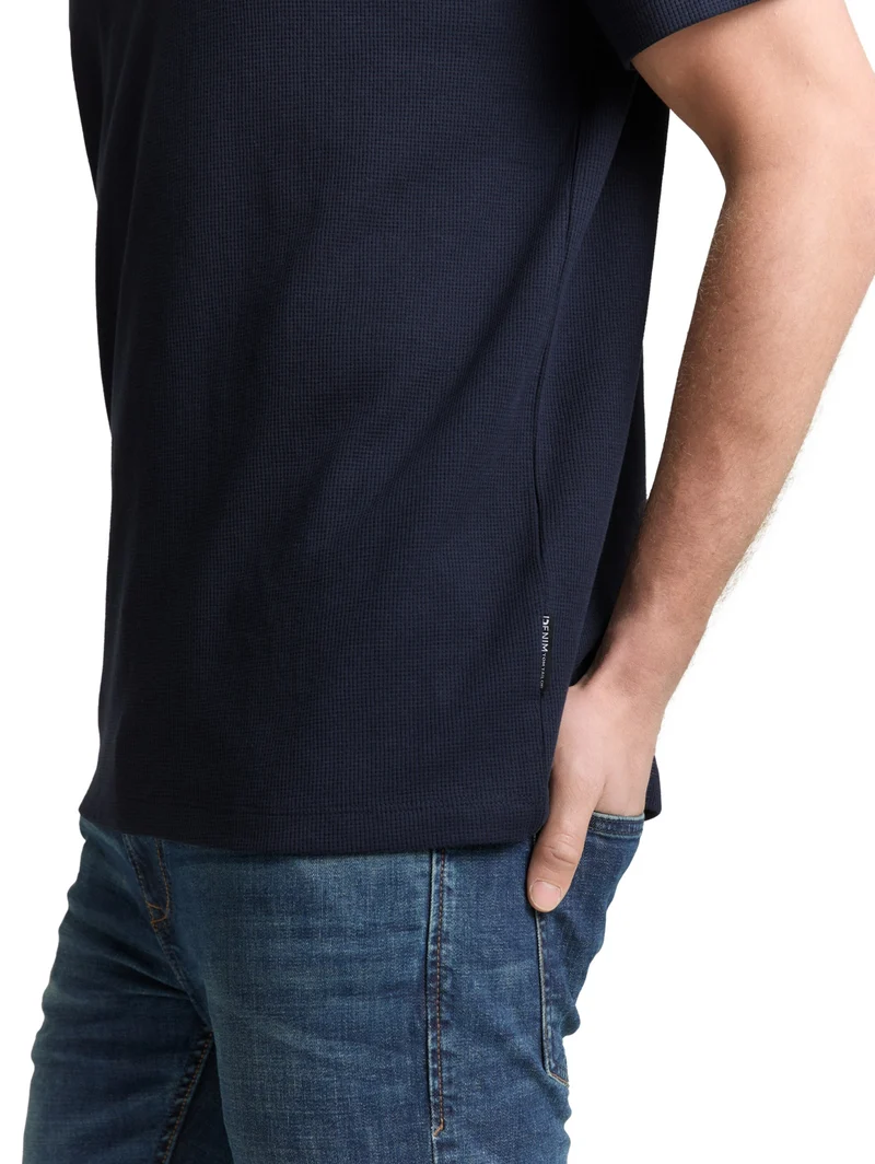 structured t-shirt, sky captain blue