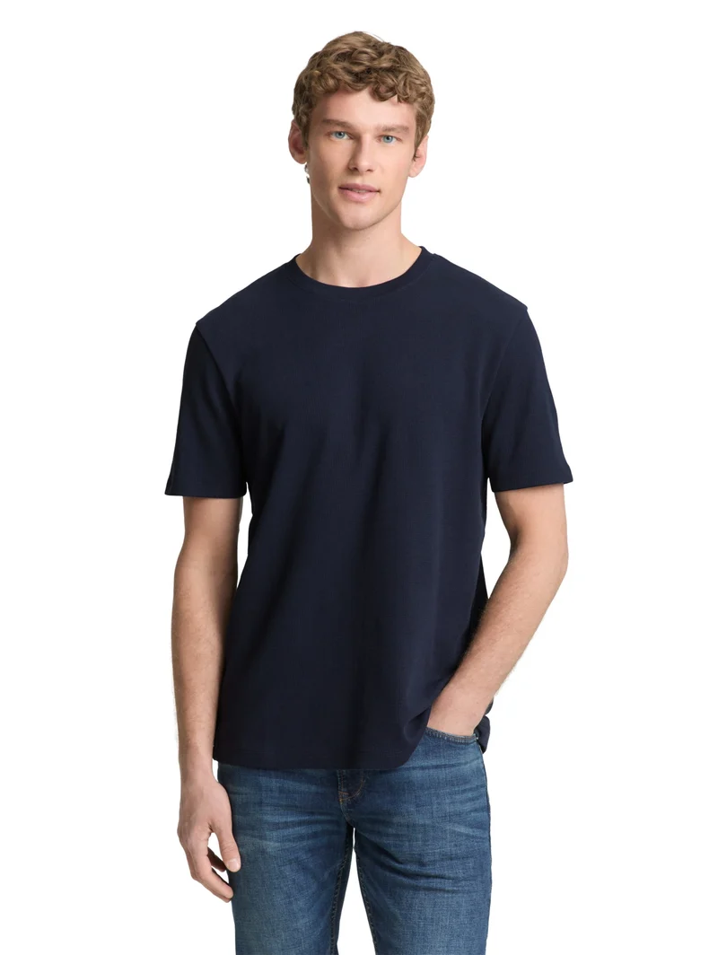 structured t-shirt, sky captain blue