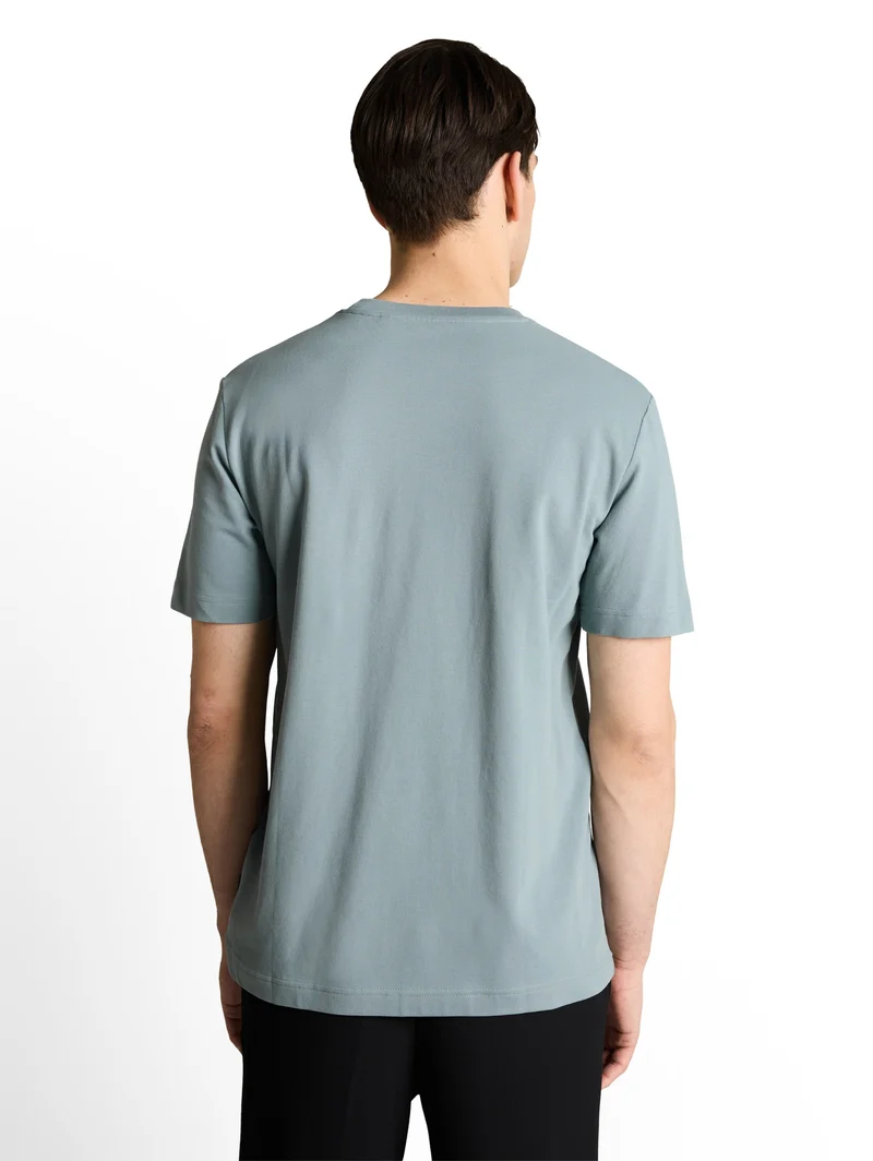 piqué t-shirt, grey mint
