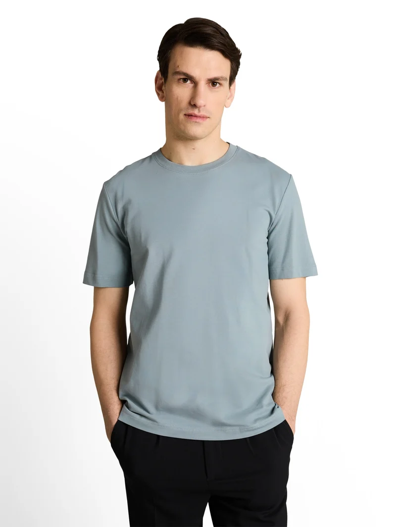 piqué t-shirt, grey mint