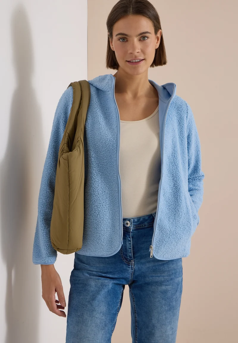 NOS Solid Teddy T-Shirt Jacket, easy blue