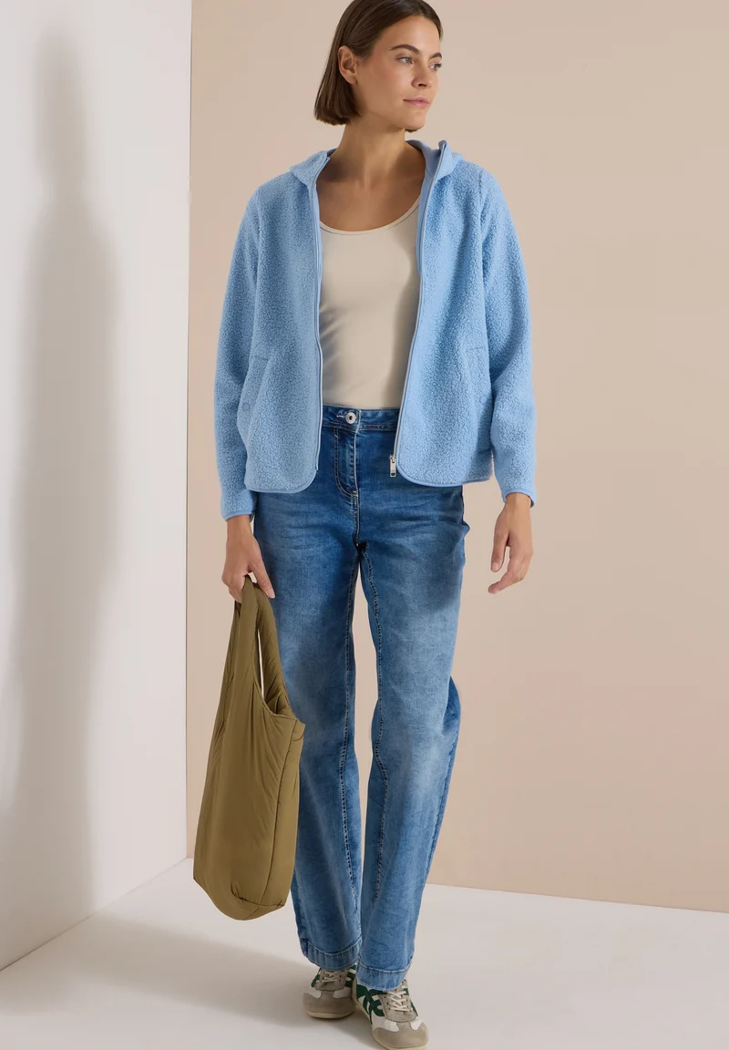 NOS Solid Teddy T-Shirt Jacket, easy blue