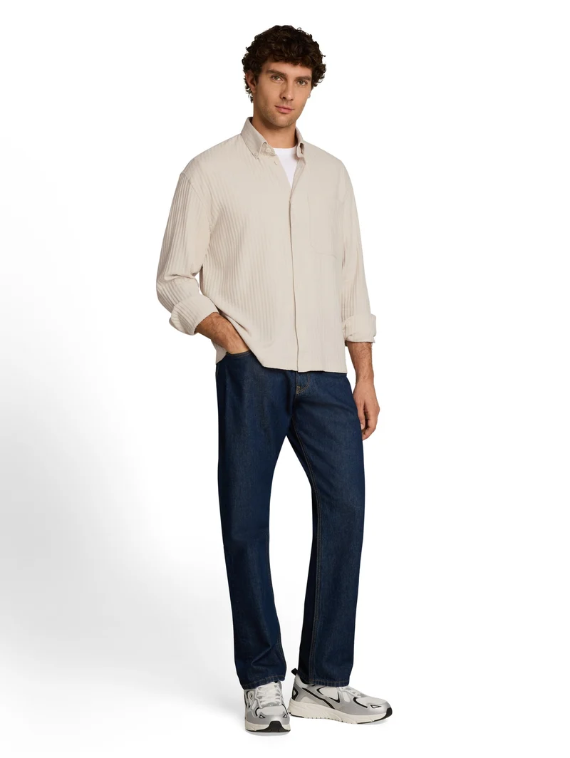 loose structured shirt, off white stripe structure