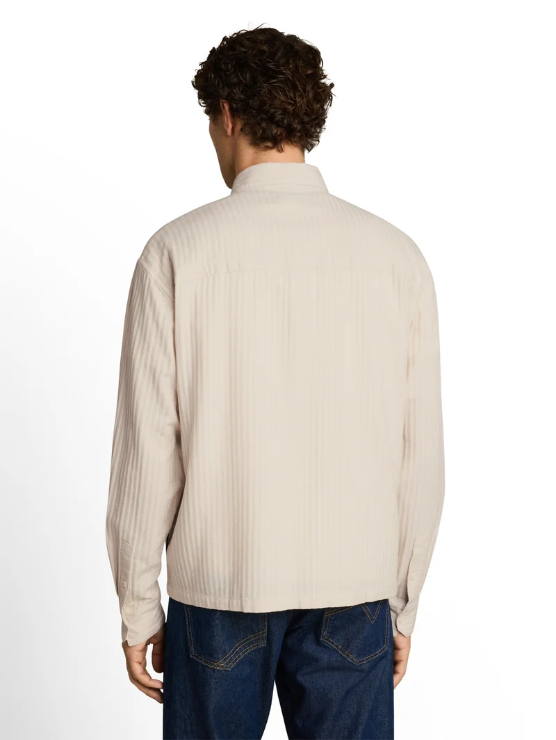 loose structured shirt, off white stripe structure