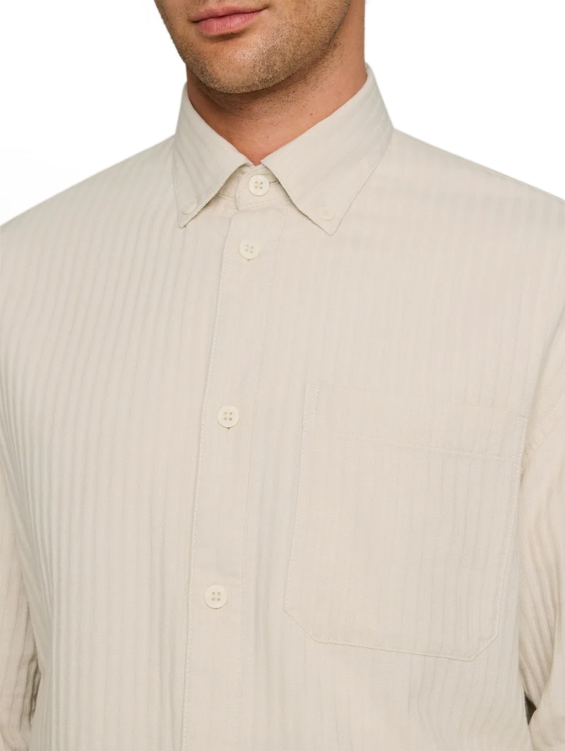 loose structured shirt, off white stripe structure