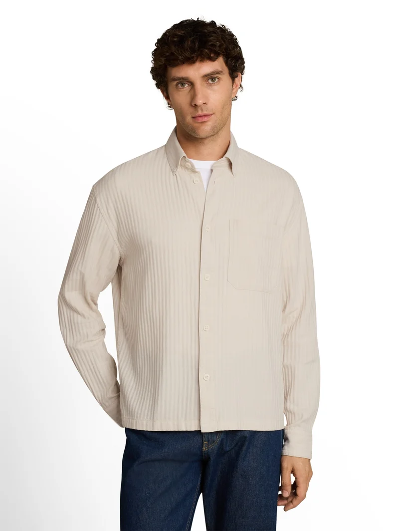 loose structured shirt, off white stripe structure