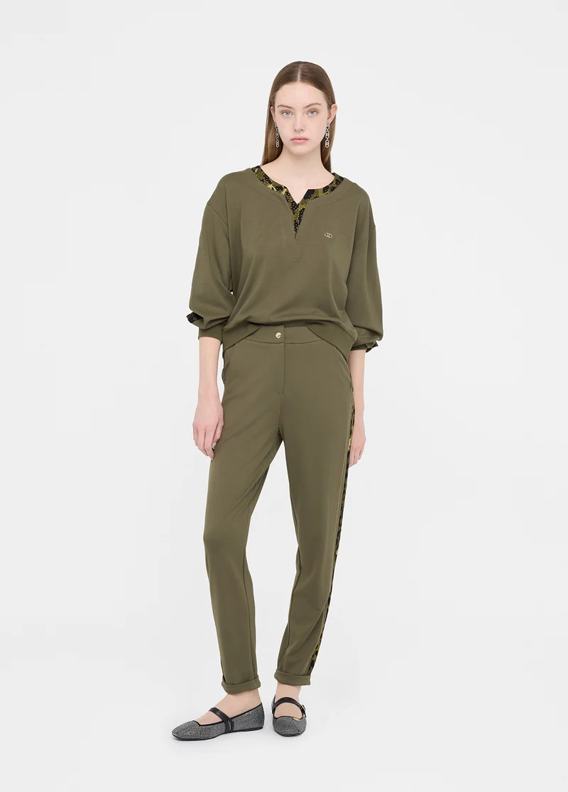 Trousers with Rhinestones