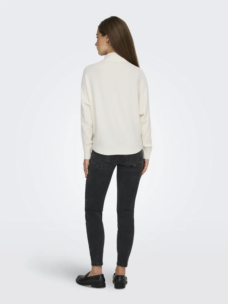 JDYPRIME LIFE L/S HN BAT. PULL. KNT, Cloud Dancer/MELANGE