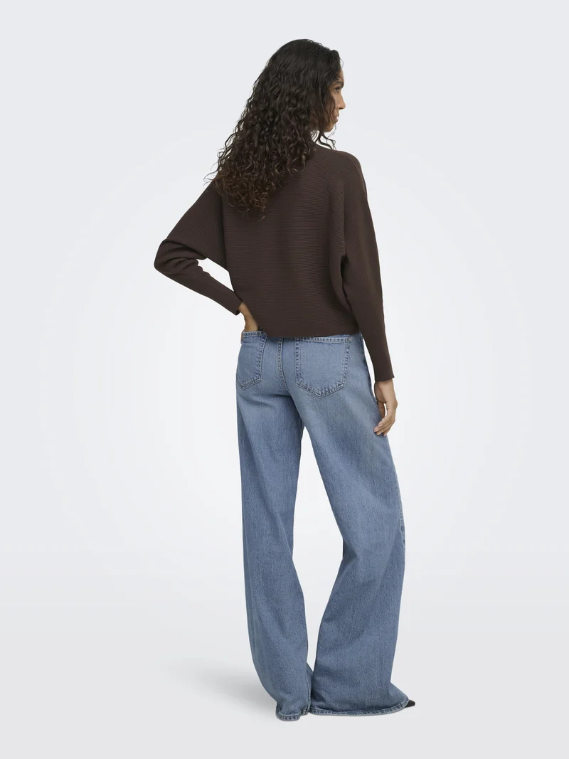 JDYPRIME LIFE L/S HN BAT. PULL. KNT, Coffee Bean/MELANGE
