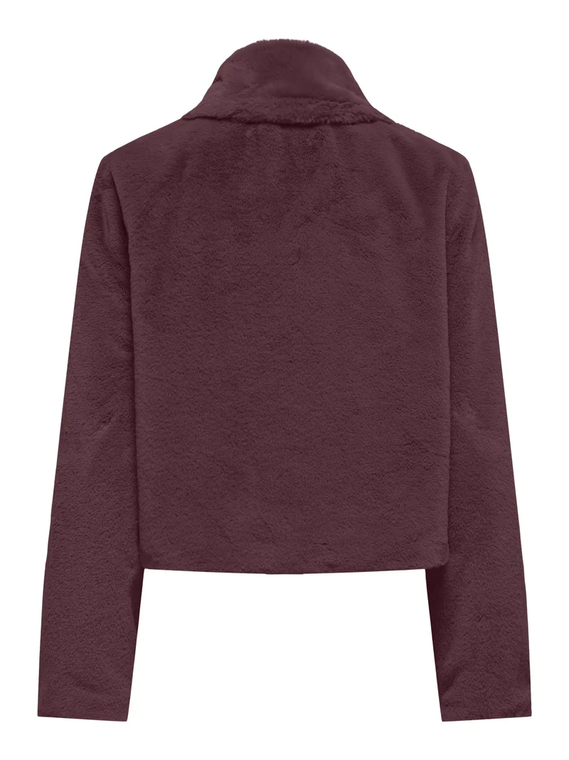 JDYMACY LIFE FAUX FUR JACKET OTW NO, Windsor Wine