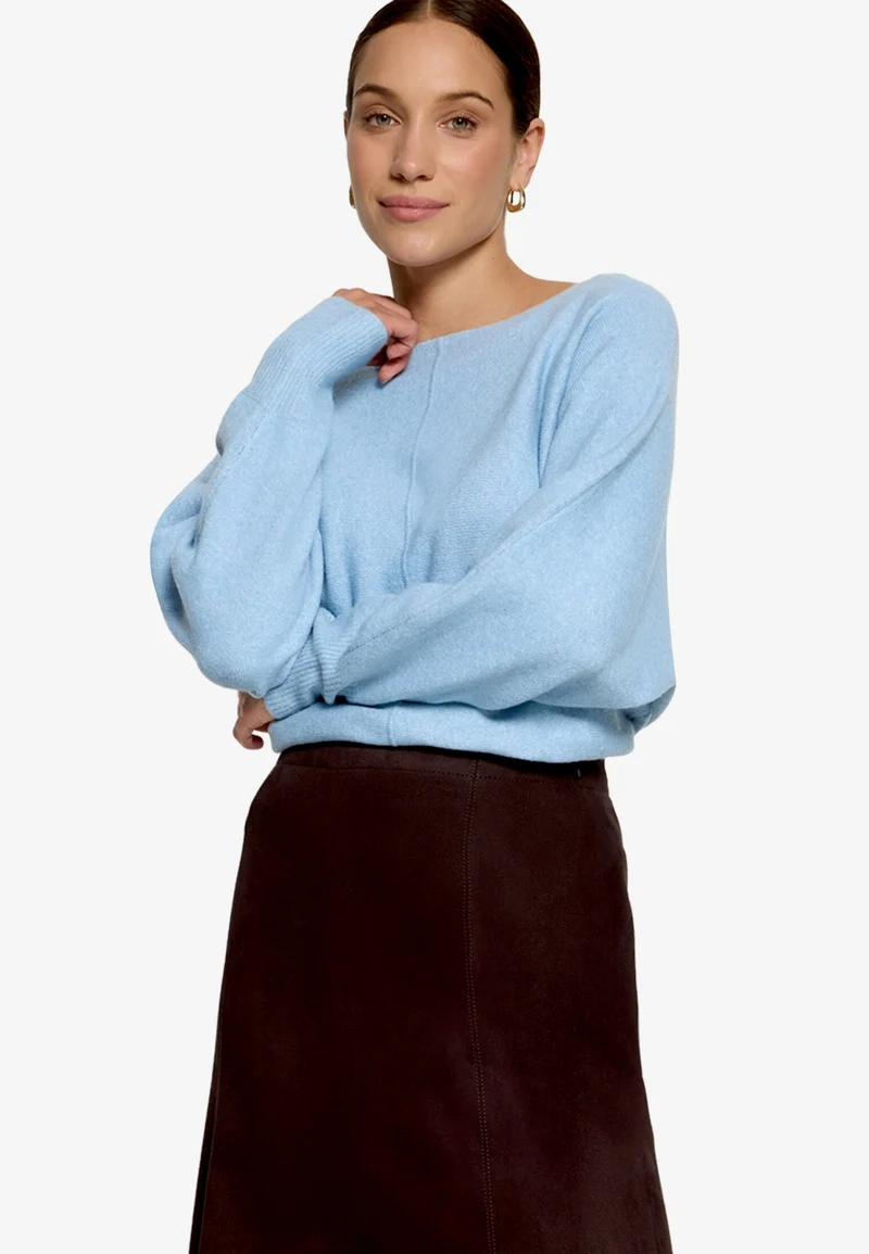 Strickpullover Kurz 1/1 Arm, Ashley Blue Melange