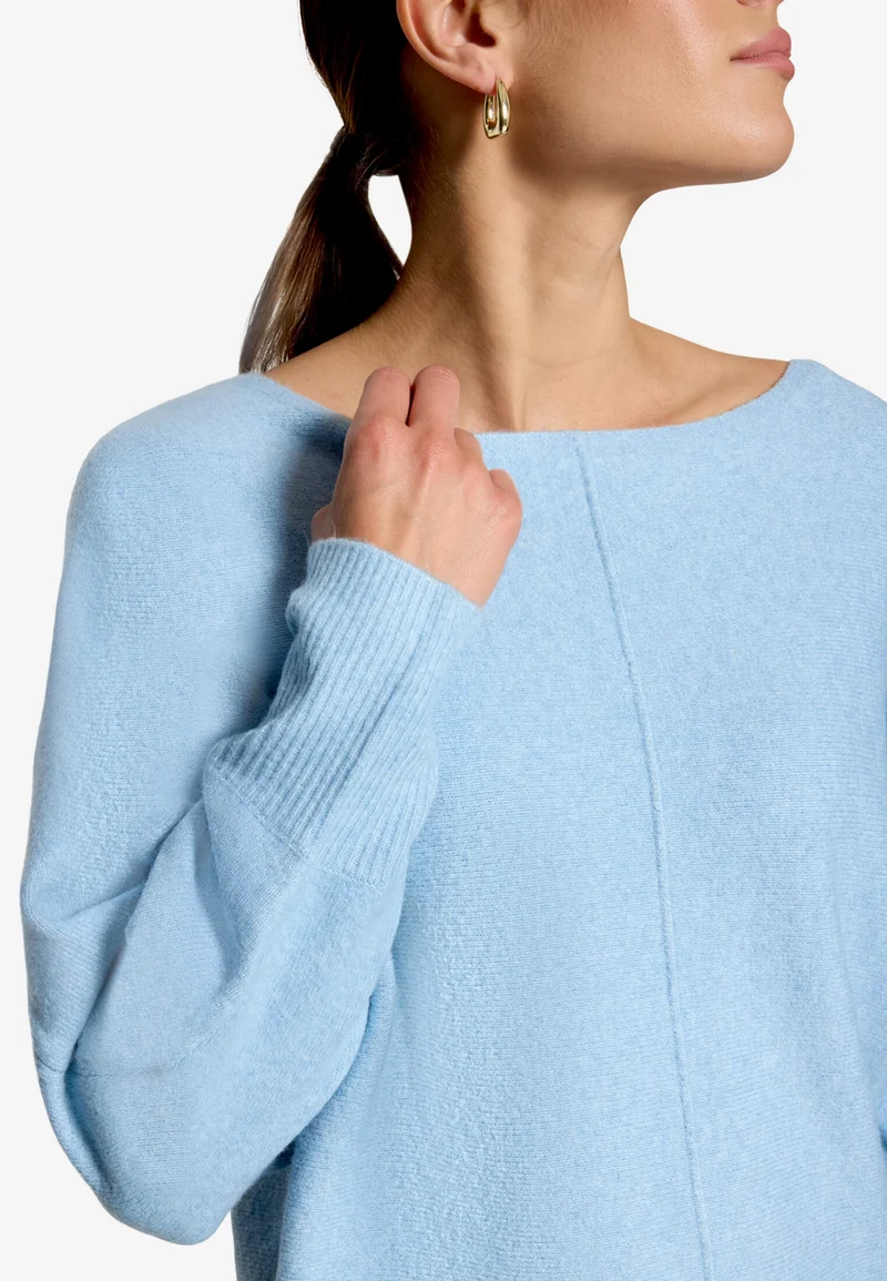 Strickpullover Kurz 1/1 Arm, Ashley Blue Melange