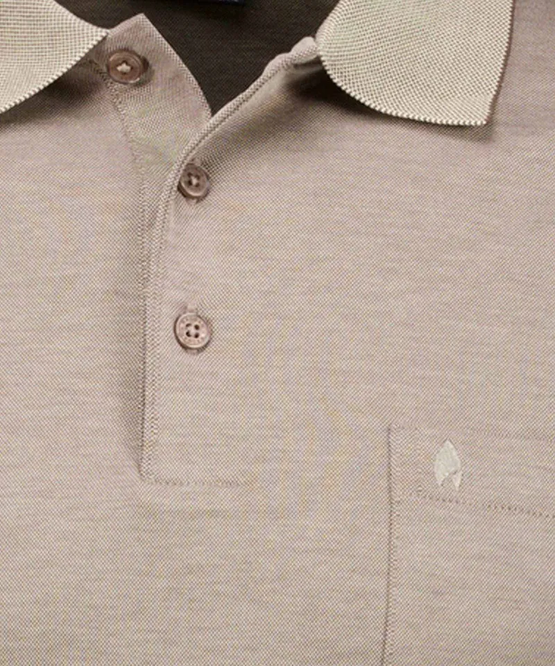 Polo soft knit LS, BEIGE MEL