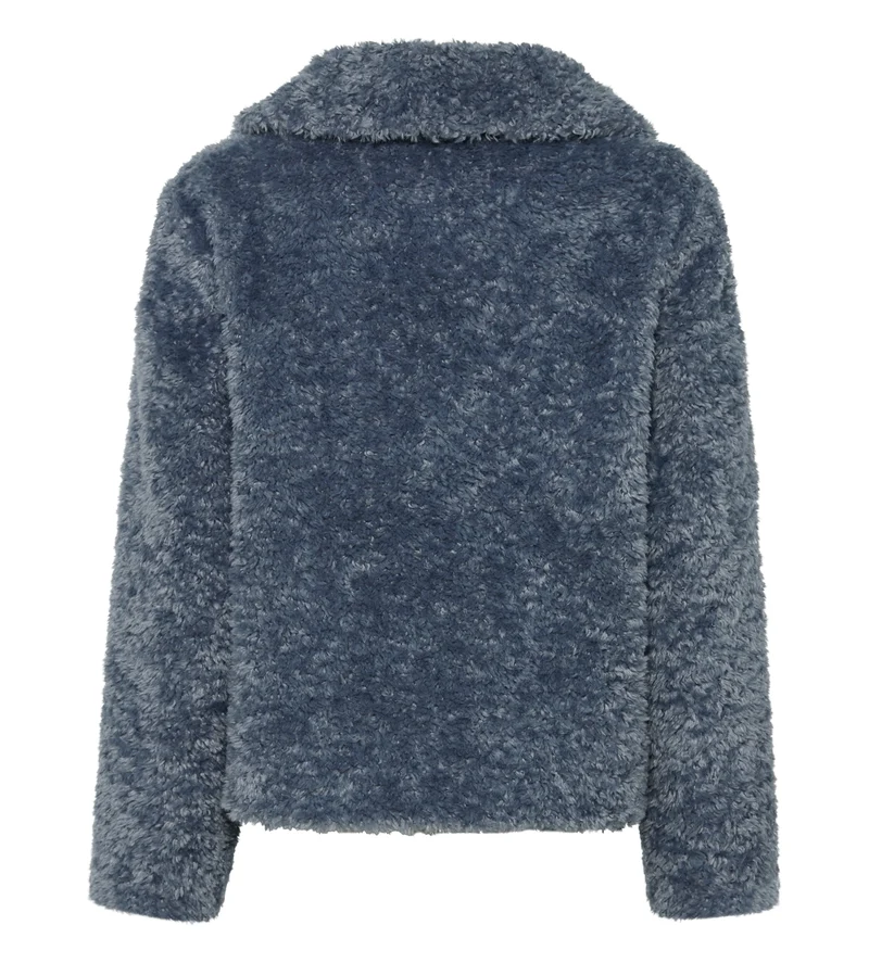 JACKE WEBPELZ, HELLBLAU/AQUA