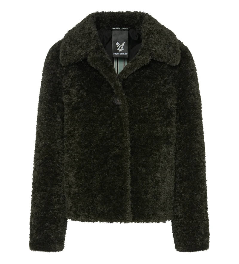 JACKE WEBPELZ, GRUEN
