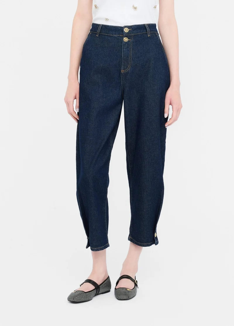 Cropped Balloon Jeans