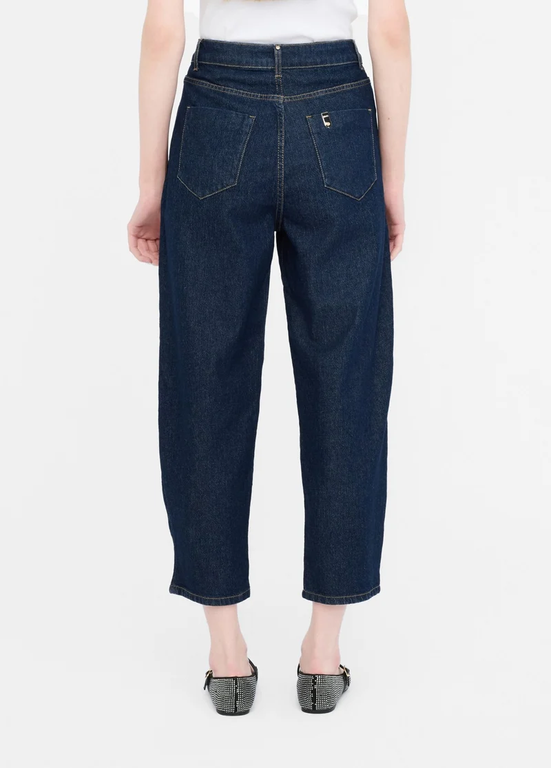 Cropped Balloon Jeans
