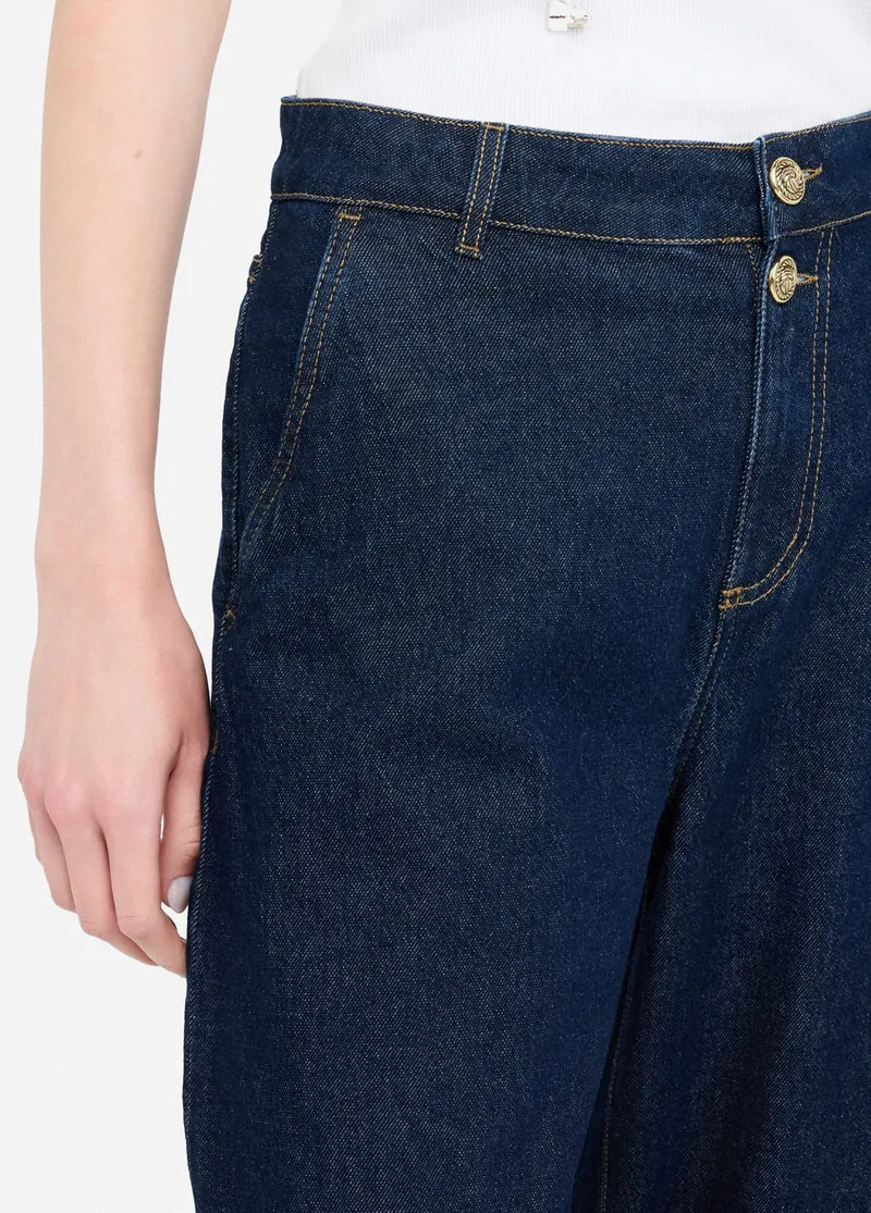 Cropped Balloon Jeans