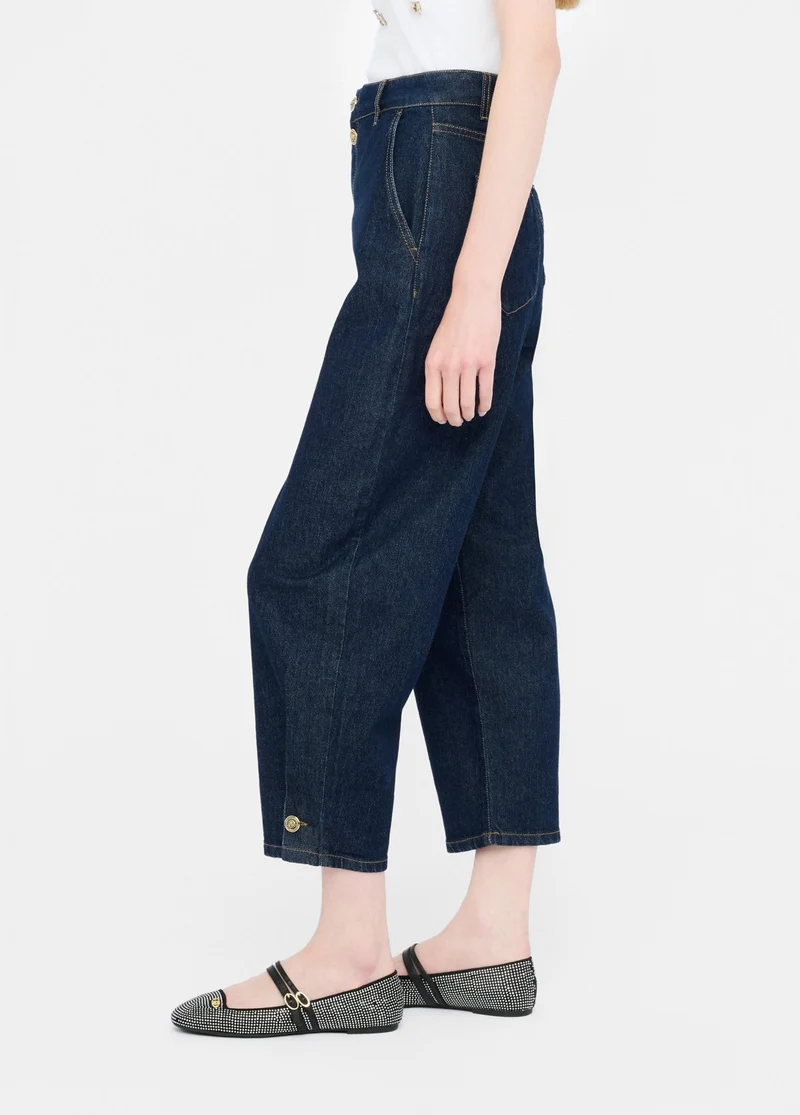 Cropped Balloon Jeans