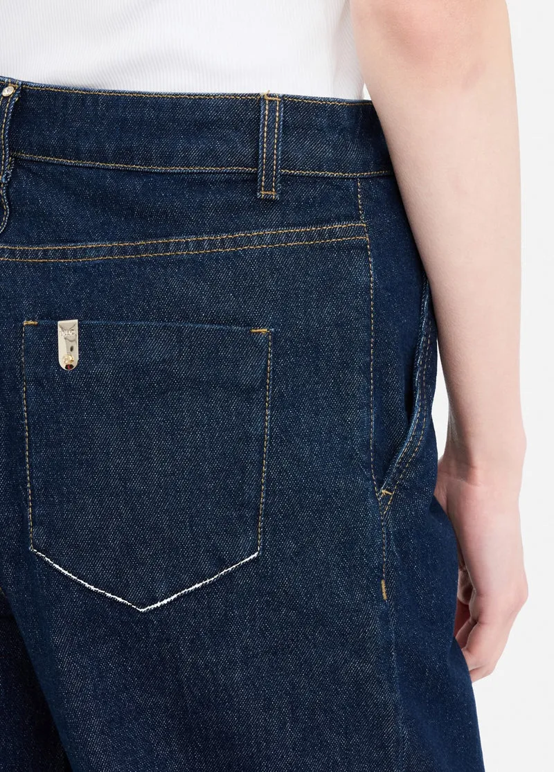 Cropped Balloon Jeans