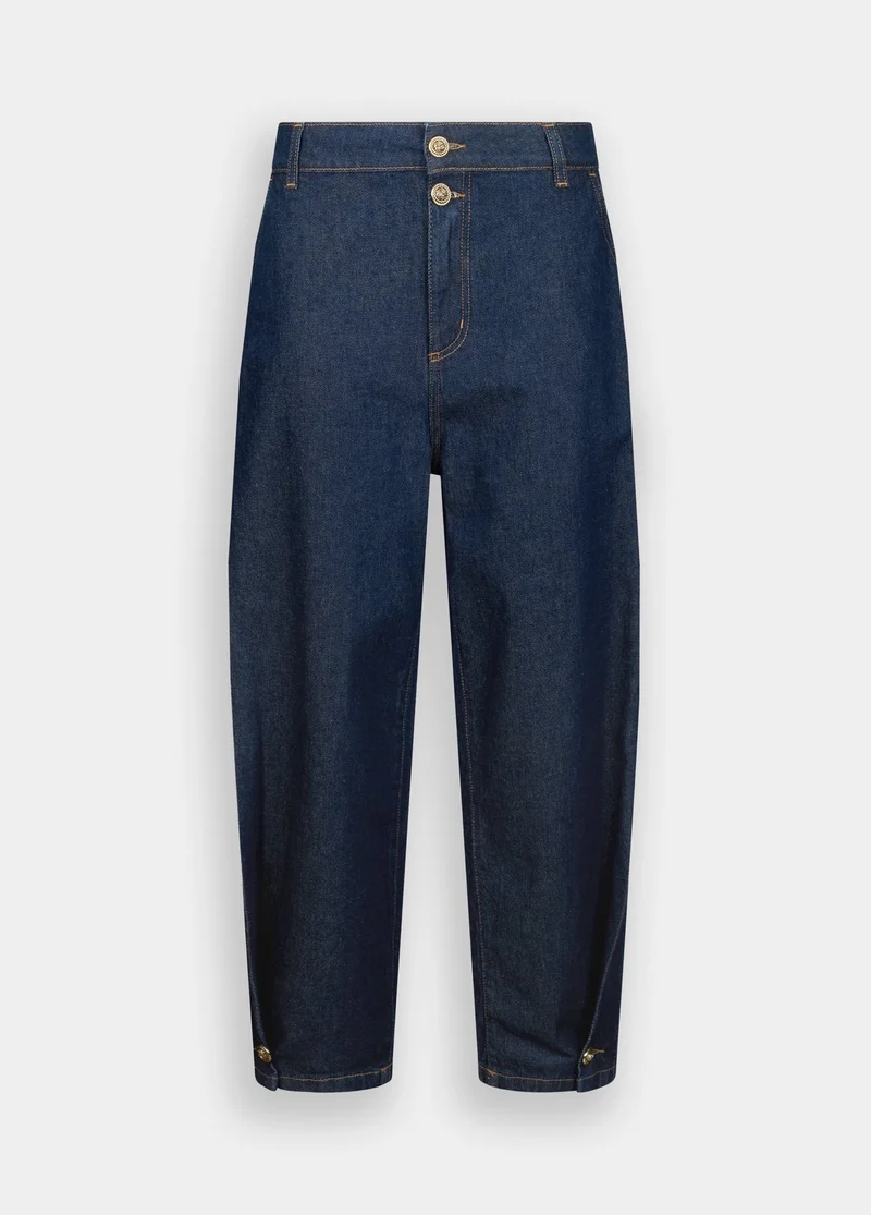 Cropped Balloon Jeans