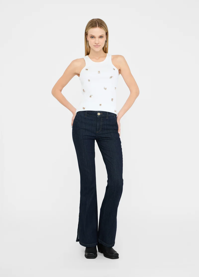 High-Rise Bootcut Jeans