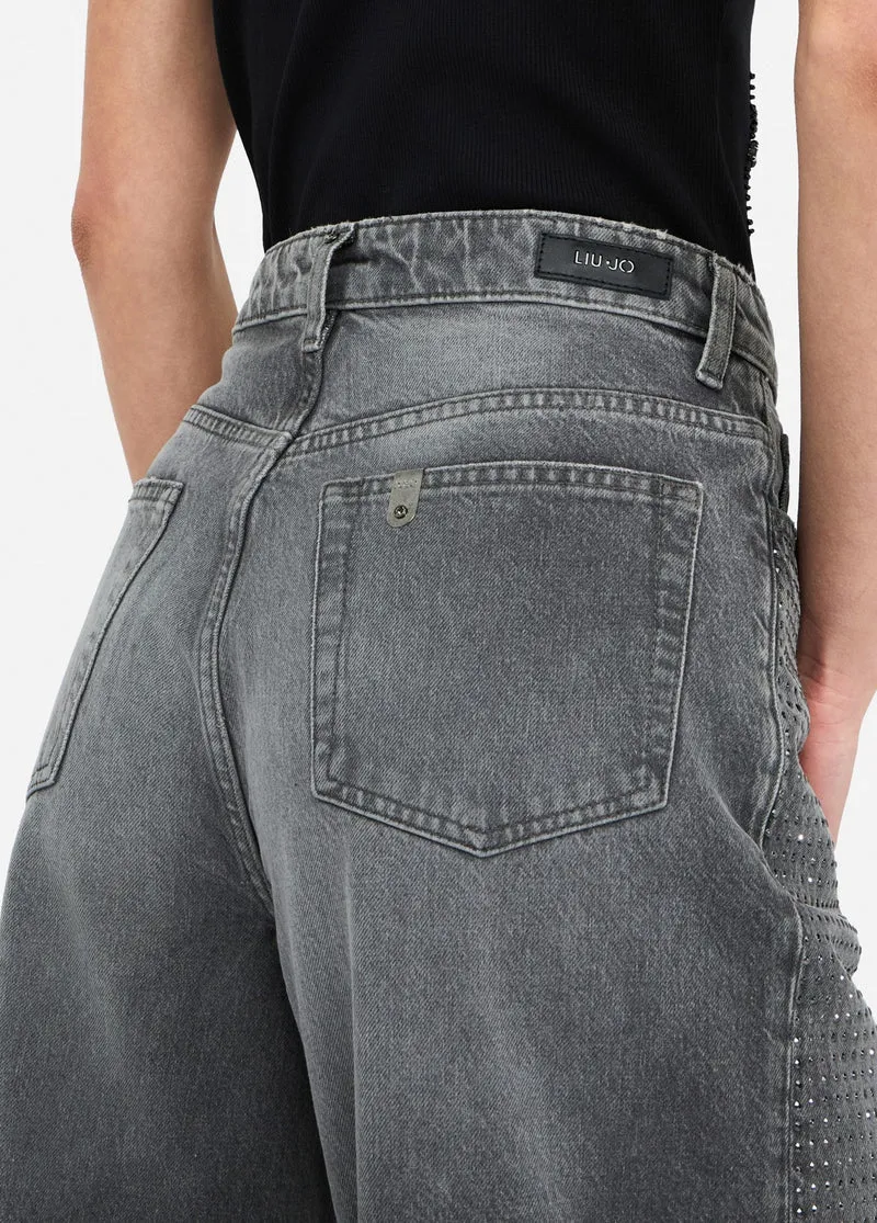 Studded baggy jeans