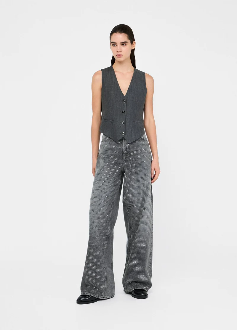 Studded baggy jeans