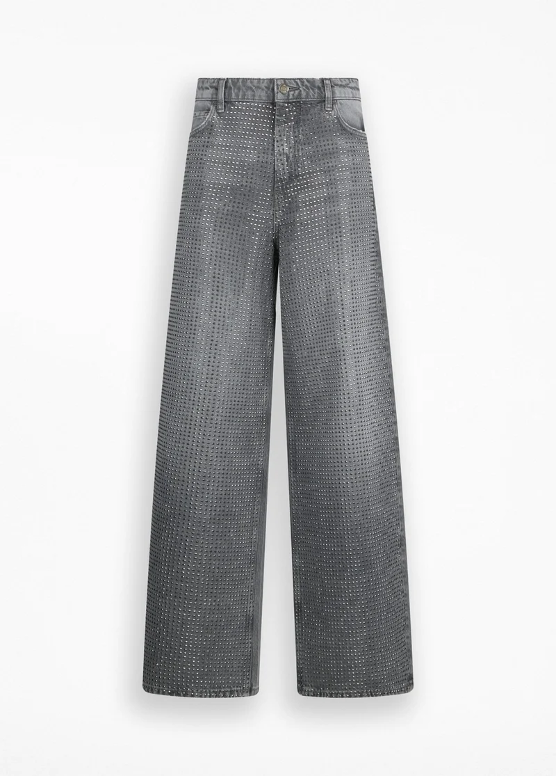Studded baggy jeans