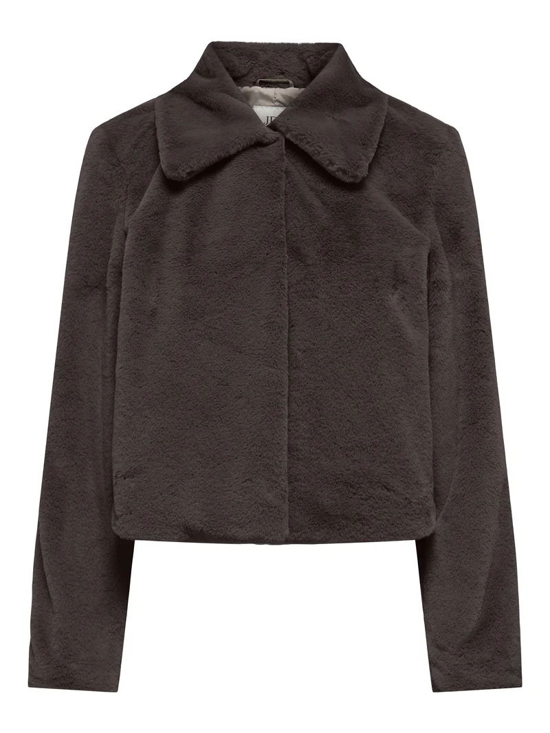 JDYMACY LIFE FAUX FUR JACKET OTW NO, Chocolate Torte