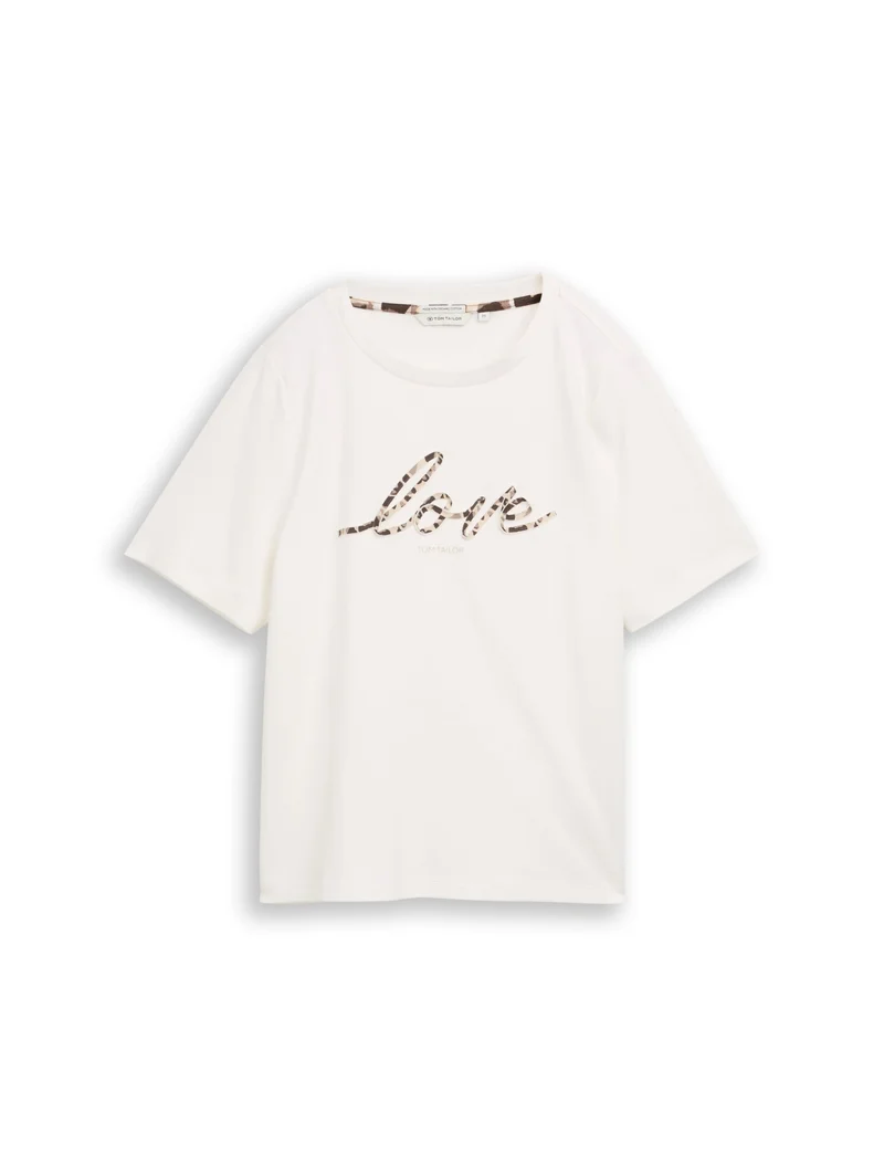 T-shirt interlock crew neck, Whisper White