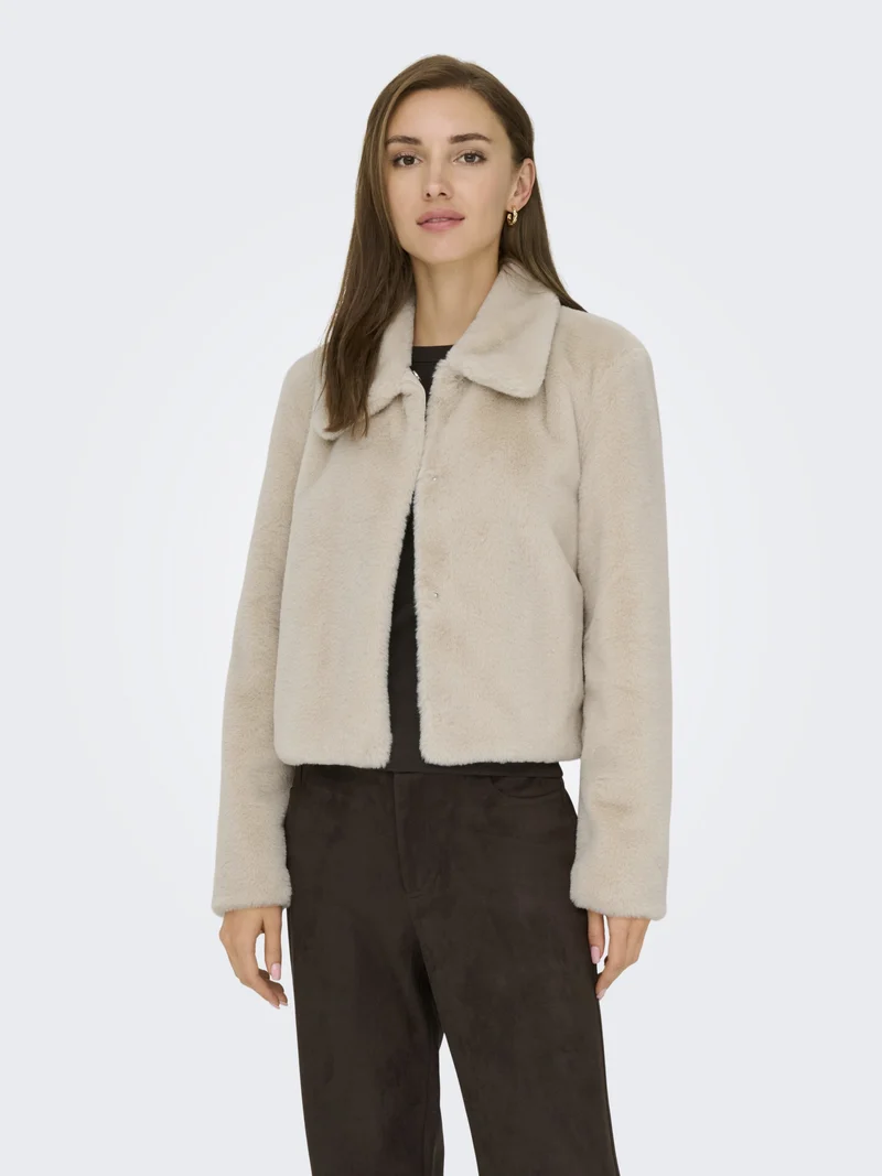JDYMACY LIFE FAUX FUR JACKET OTW NO, Moonbeam