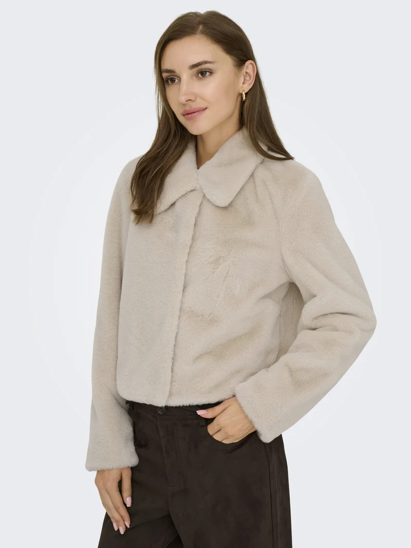 JDYMACY LIFE FAUX FUR JACKET OTW NO, Moonbeam