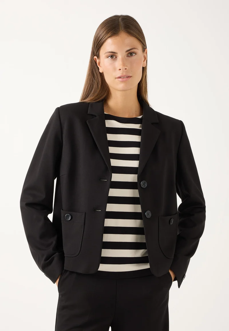 Fashion Jersey Blazer, black