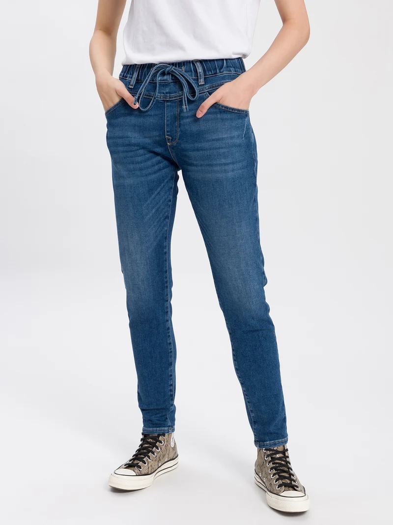 JANELLE | DAMEN SWEAT DENIM JOGG PANTS
