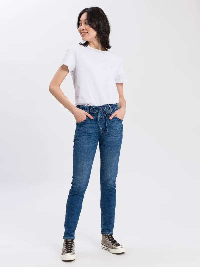 JANELLE | DAMEN SWEAT DENIM JOGG PANTS