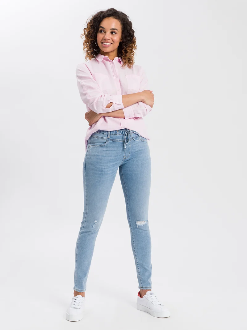 JANELLE | DAMEN SWEAT DENIM JOGG PANTS