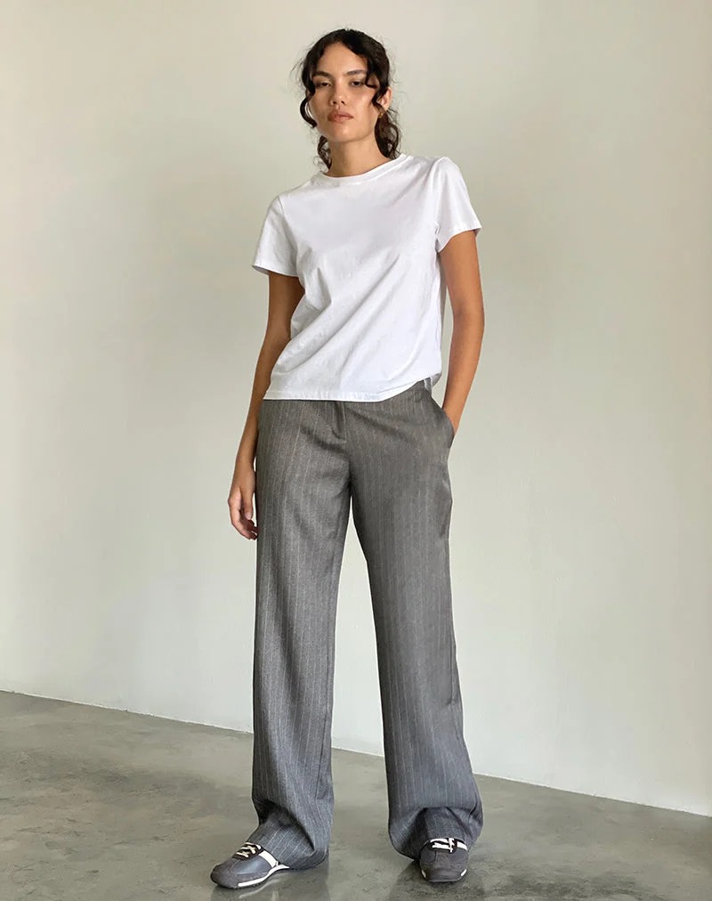Jaliba Smart Hose in Grau Nadelstreifen Tailoring