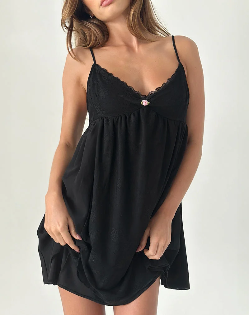 Mavisha Minikleid aus Chiffonspitze Schwarz