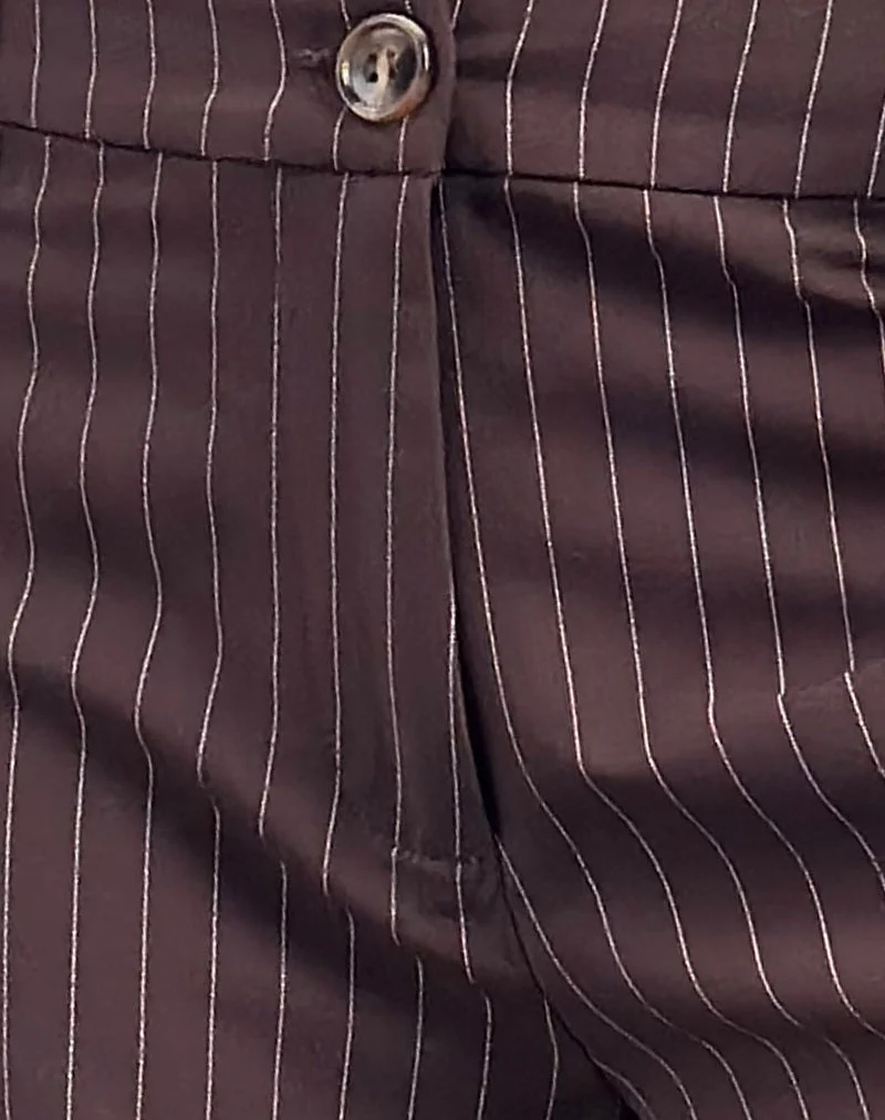Tatina Smart Hose in Braun Nadelstreifen Tailoring