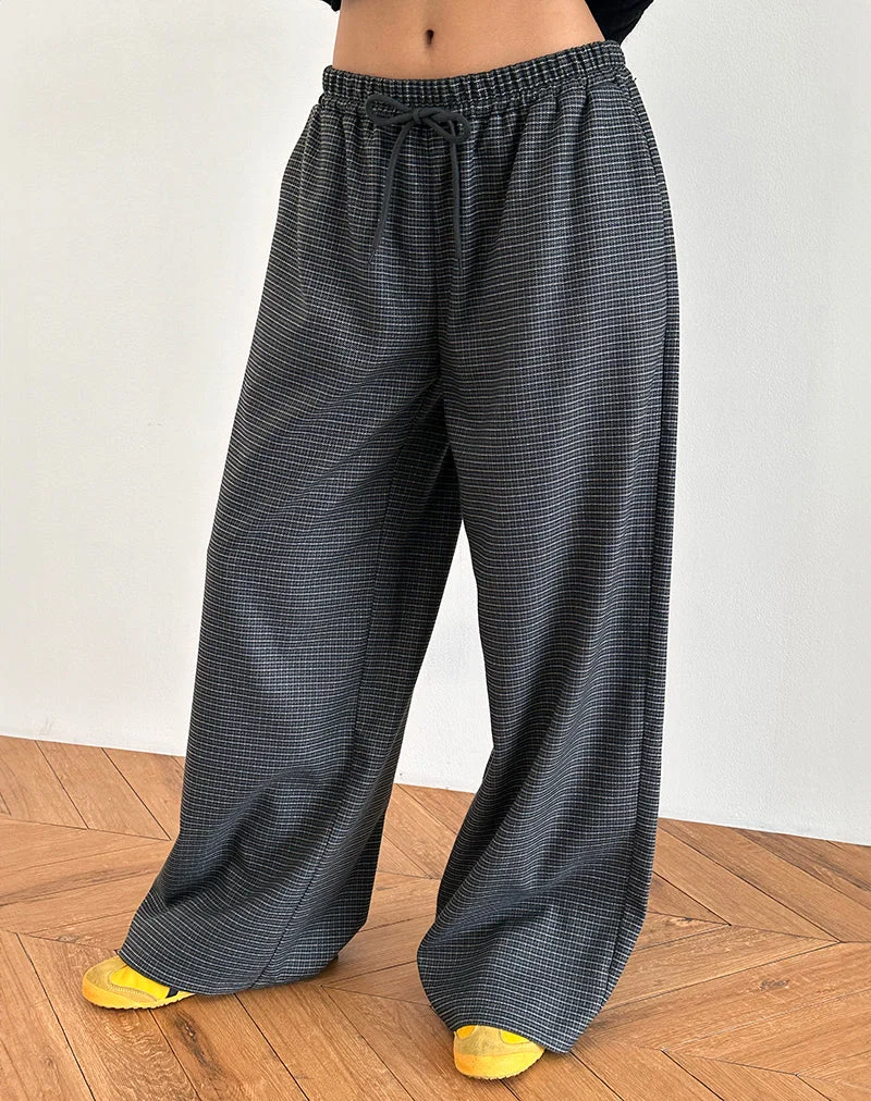 Sasari Oversize-Hose in Karo Navy