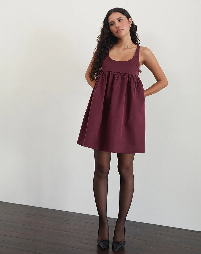 Marona Kleid in Dunkelbeere