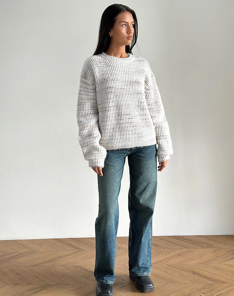 Karu Pullover aus neutralem gebürstetem Strick