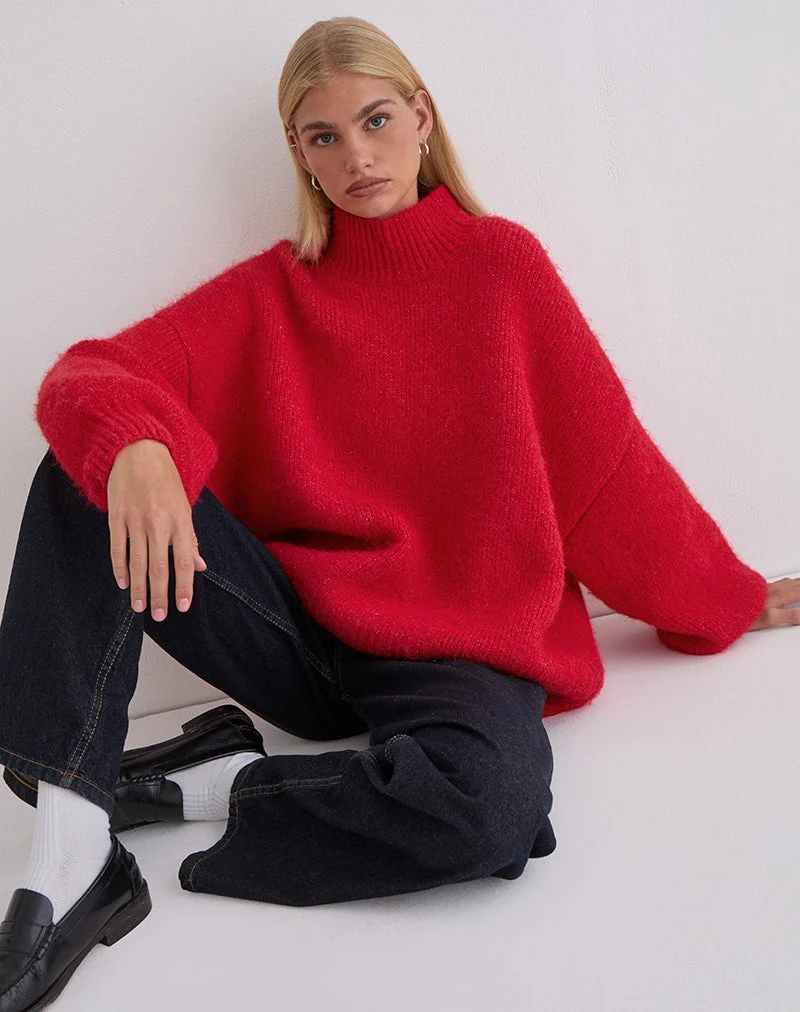 Amato Pullover in Übergröße in Rot