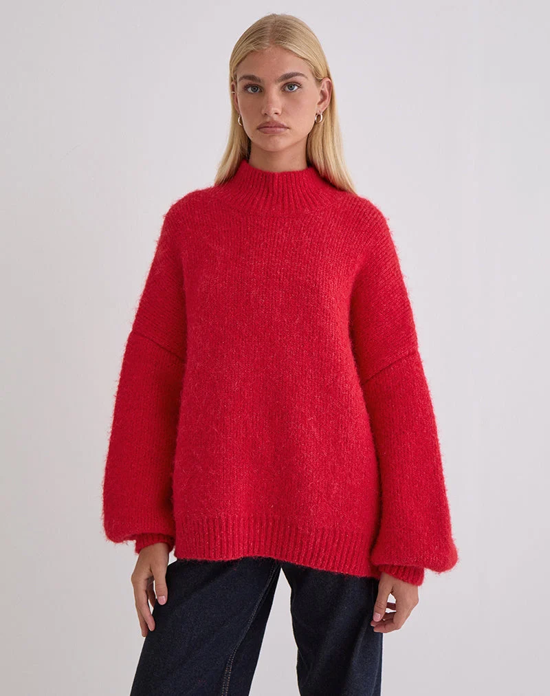 Amato Pullover in Übergröße in Rot