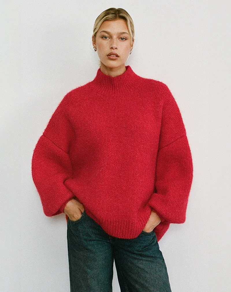 Amato Pullover in Übergröße in Rot